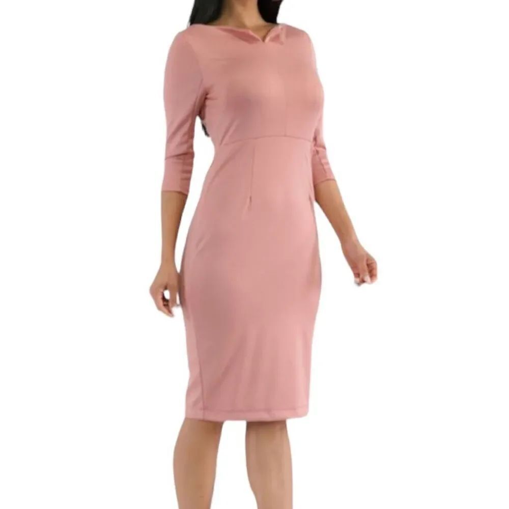 Jeyrey by H and H Fashion Soft Pink Sheath Dress Size L-1